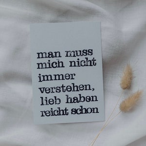 Postkarte gestempelt "lieb haben"