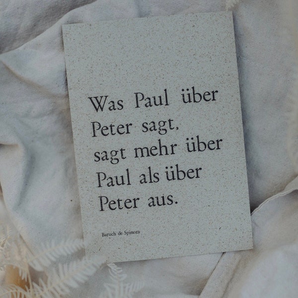 Postkarte "Paul & Peter" gestempelter Spruch