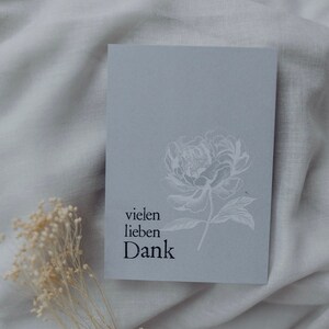 Postkarte gestempelt "Lieben Dank"