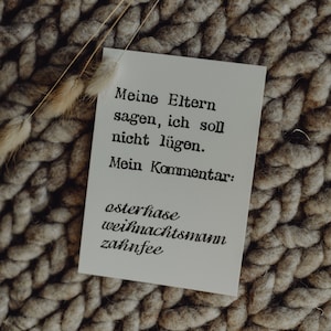 Postkarte "nicht lügen", Grußkarte, Karte gestempelt, Spruch
