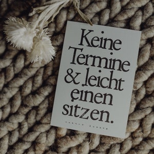 Postkarte gestempelt "Keine Termine"