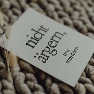 Postkarte "Nicht ärgern, nur wundern", gestempelt