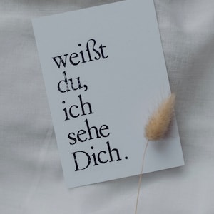 Postkarte gestempelt "ich sehe dich"