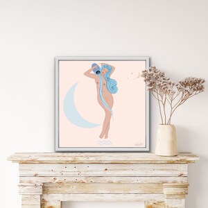 Aquarius, Astrological poster, horoscope, Aquarius zodiac sign, Aquarius goddess poster, zodiac poster gift, wall spiritual decor