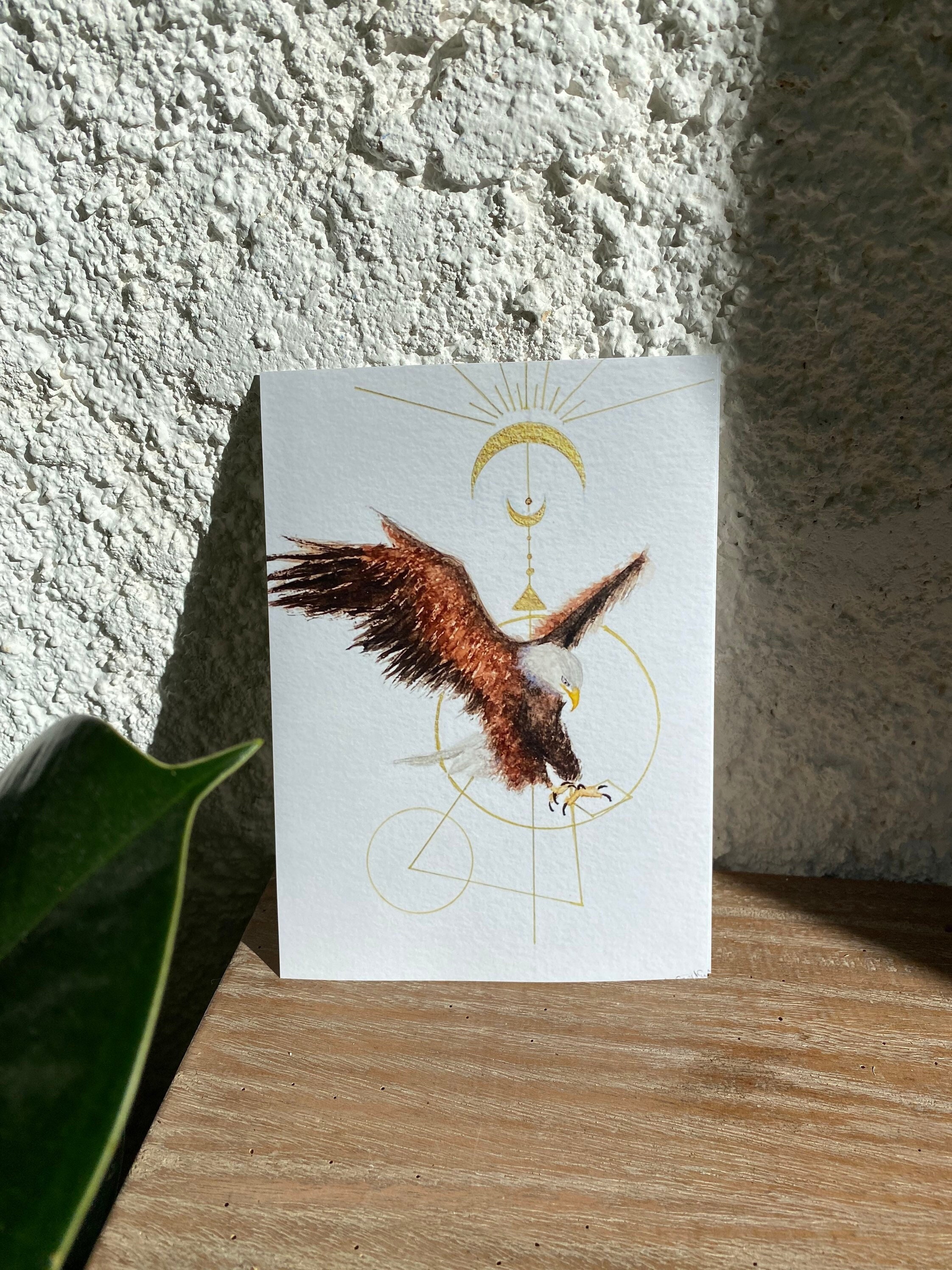 Impressionpeinture Aquarelle, Oiseau Aigle, Déco Murale Animal Sauvage, Peinture Aigle, Peinture Idé