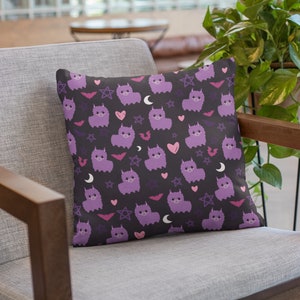 18x18 Multicolor GriffyPrints Rockabilly Pink Pastel Goth Bunny Eyeball Pattern Throw Pillow 18x18 Multicolor GriffyPrints Rockabilly Pink Pastel Goth Bunny Eyeball Pattern Throw Pillow