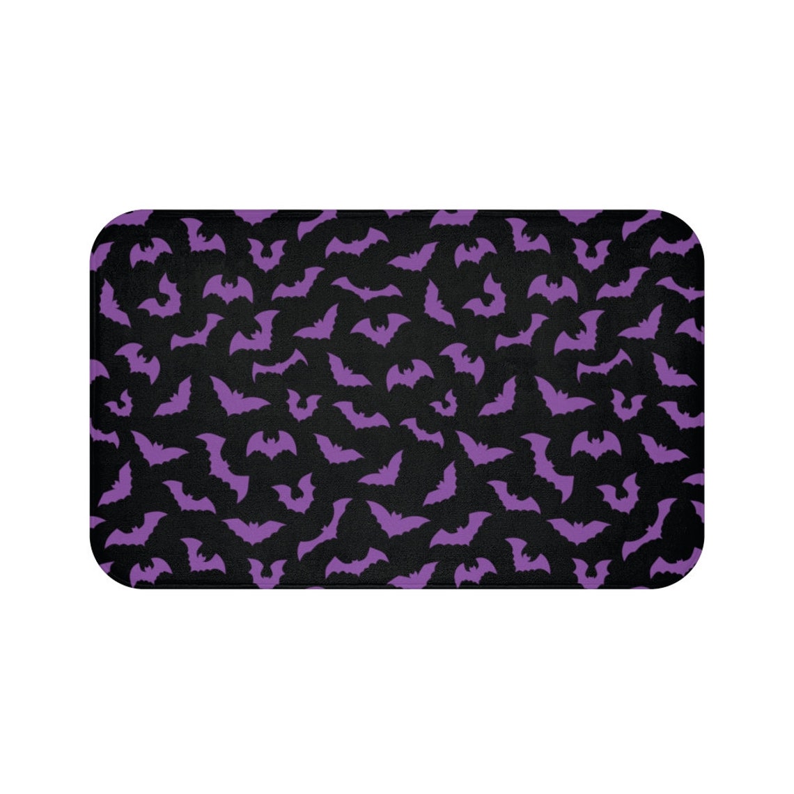 Pastel Goth Purple Flying Bats Decorative Bath Mat Rug Spooky Etsy