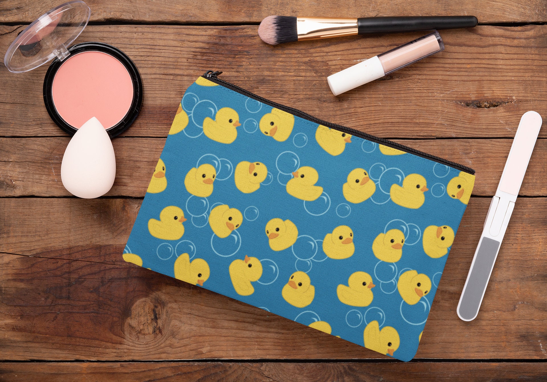 Yellow Rubber Duck Makeup Bag Accessory Pouch Toy Duck Etsy UK