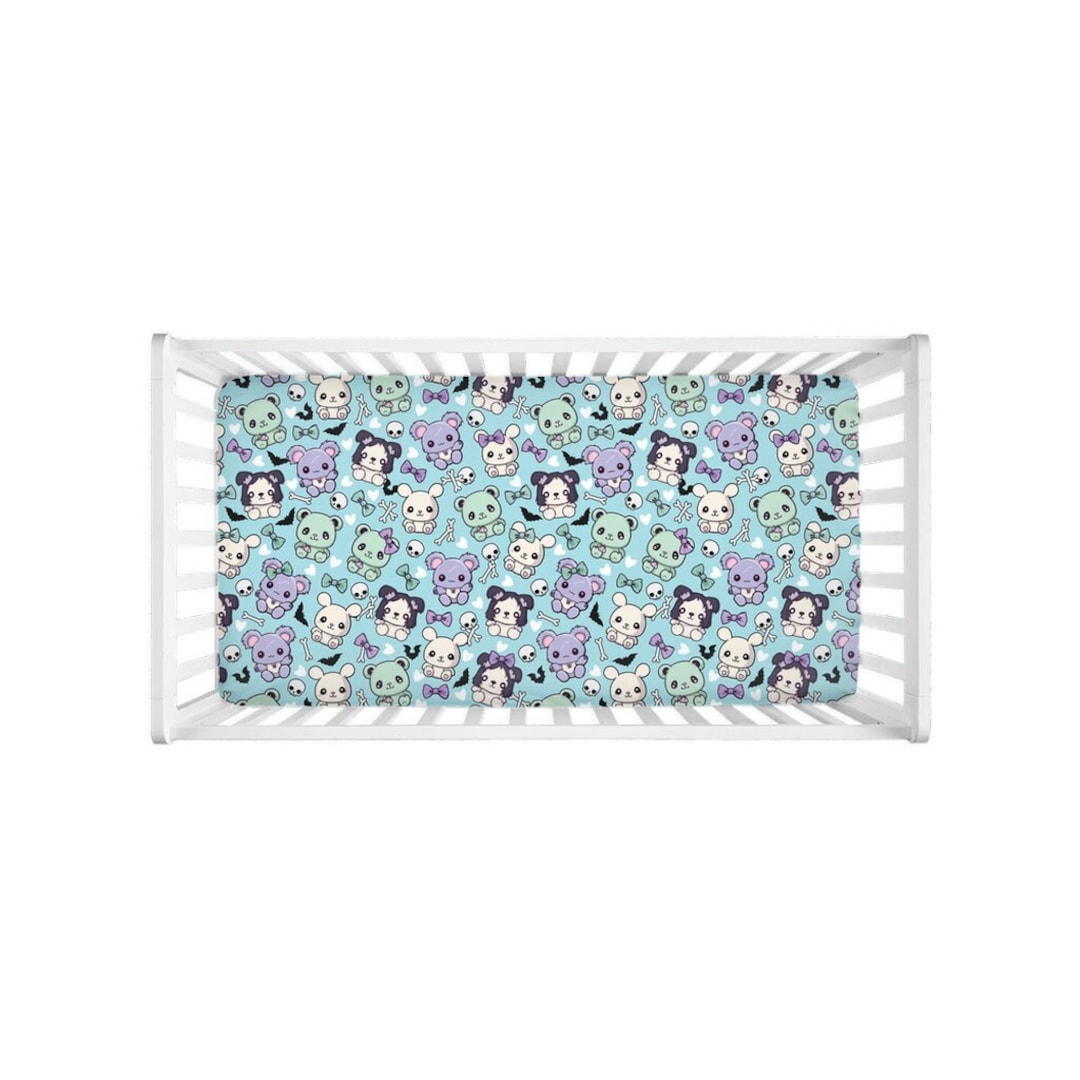 Pastel Goth Plush Animals Baby Crib Sheets Spooky Cute Etsy