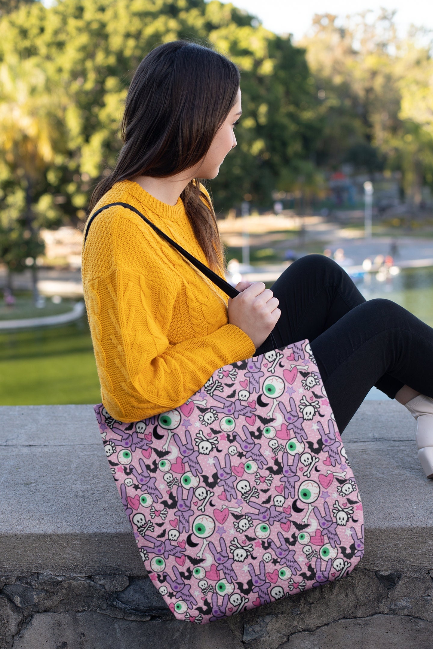 pastel tote bag