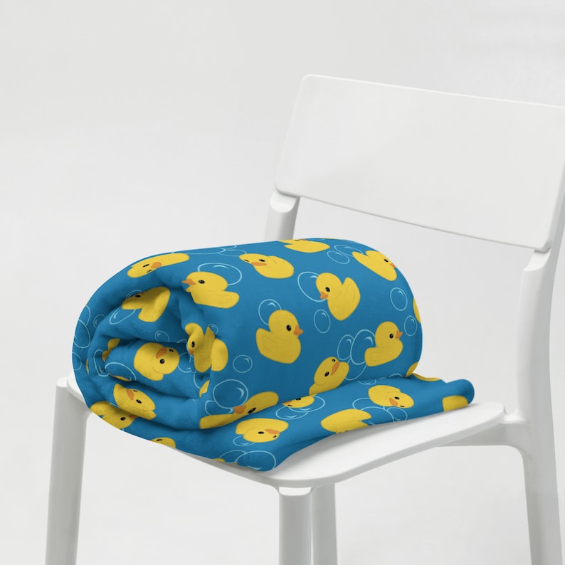 Yellow Rubber Ducks Throw Blanket Cute Funny Toy Ducks Bath Etsy