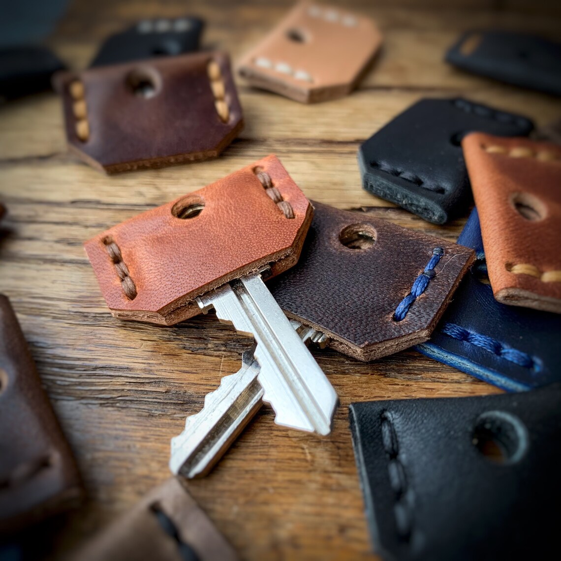 Custom Leather Key Cover Case Leather Accessories Key Cap Etsy