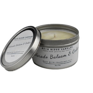 Colorado Balsam & Cedar Scented Candle | Soy Wax Candle | Natural Soy Wax | Scented Candle | Gift For Her | Candle Tin | Gift For Friend |