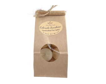 Velas de chá Colorado Sunshine | Cera de soja com aroma floral (pacote com 12)