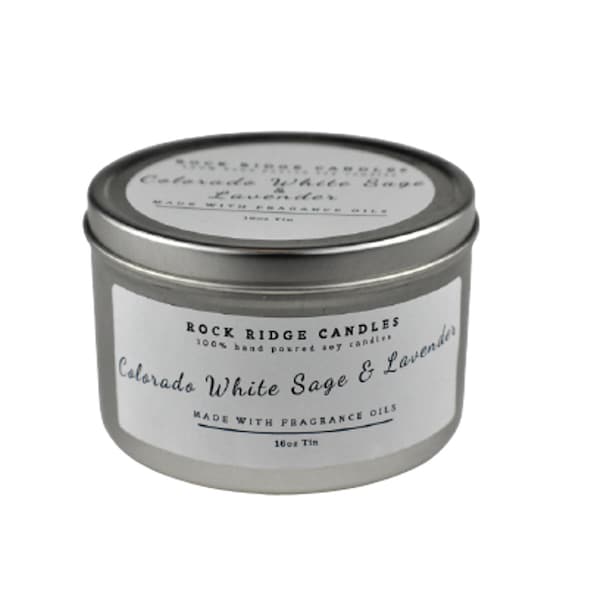 Colorado Weißer Salbei und Lavendel Duftkerze | Sojawachs Kerze | Aromatherapie | Geschenk für sie | Heilende Kerze | Geschenk Kerze | Reinigend
