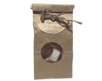 Tea Lights White Sage and Lavender | Used for centuries to promote relaxation and peace | Aromatherapy | Soy Wax |