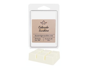 Fondants de cire de soja Colorado Sunshine | Parfum floral, doux, frais et délicat | Fabriqué à la main dans le Colorado | Fondant pour cire de soja