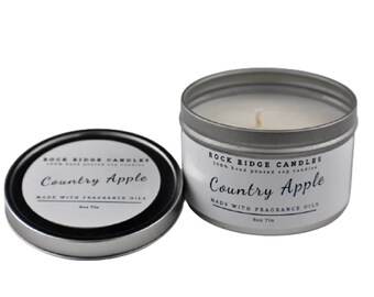 Country Apple Scented Candle | Soy Wax Candle | Natural Soy Wax | Scented Candle | Gift For Her | Tin Candle | Gift For Friend |