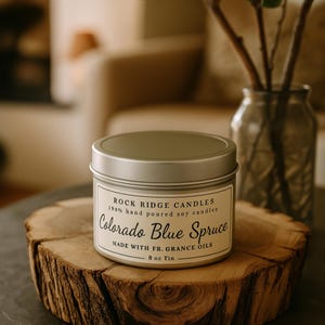 Colorado Blue Spruce Scented Candle | Soy Wax Candle | Natural Soy Wax | Scented Candle | Gift For Her | Candle Tin | Gift For Friend |