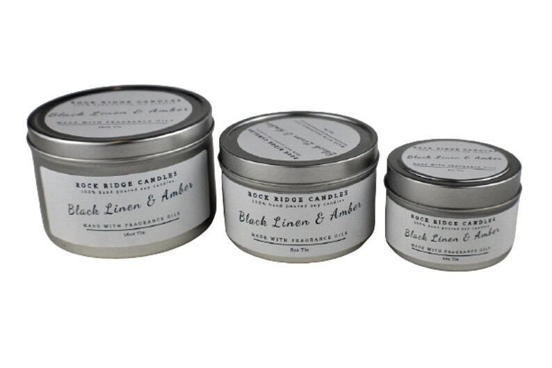 Natural Soy Candle Rustic Candle Candle Gifts Aromatherapy Candle Soy Wax Candle Witchy Candle Black Linen and Amber Candle