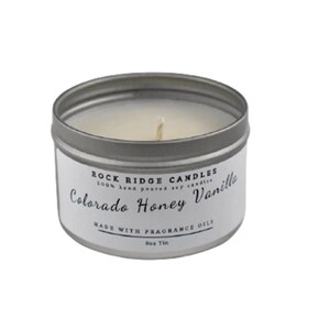 Colorado Honey Vanilla Scented Candle | Soy Wax Candle | Natural Soy Wax | Scented Candle | Gift For Her | Tin Candle | Gift For Friend
