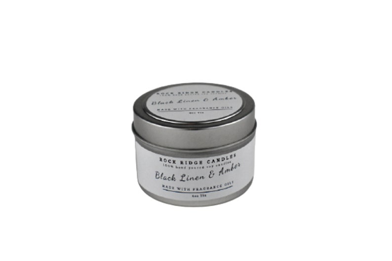 Natural Soy Candle Rustic Candle Candle Gifts Aromatherapy Candle Soy Wax Candle Witchy Candle Black Linen and Amber Candle