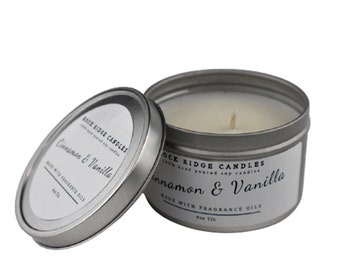 Bougie de soja artisanale à la cannelle et à la vanille - Parfaite pour créer une atmosphère chaleureuse et invitante - Parfaite pour l'automne et les fêtes de fin d'année