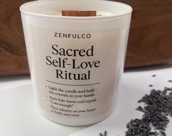 Sacred Ritual -Self Love Candle Finished with Lavender