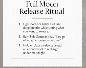 Full Moon Release Ritual