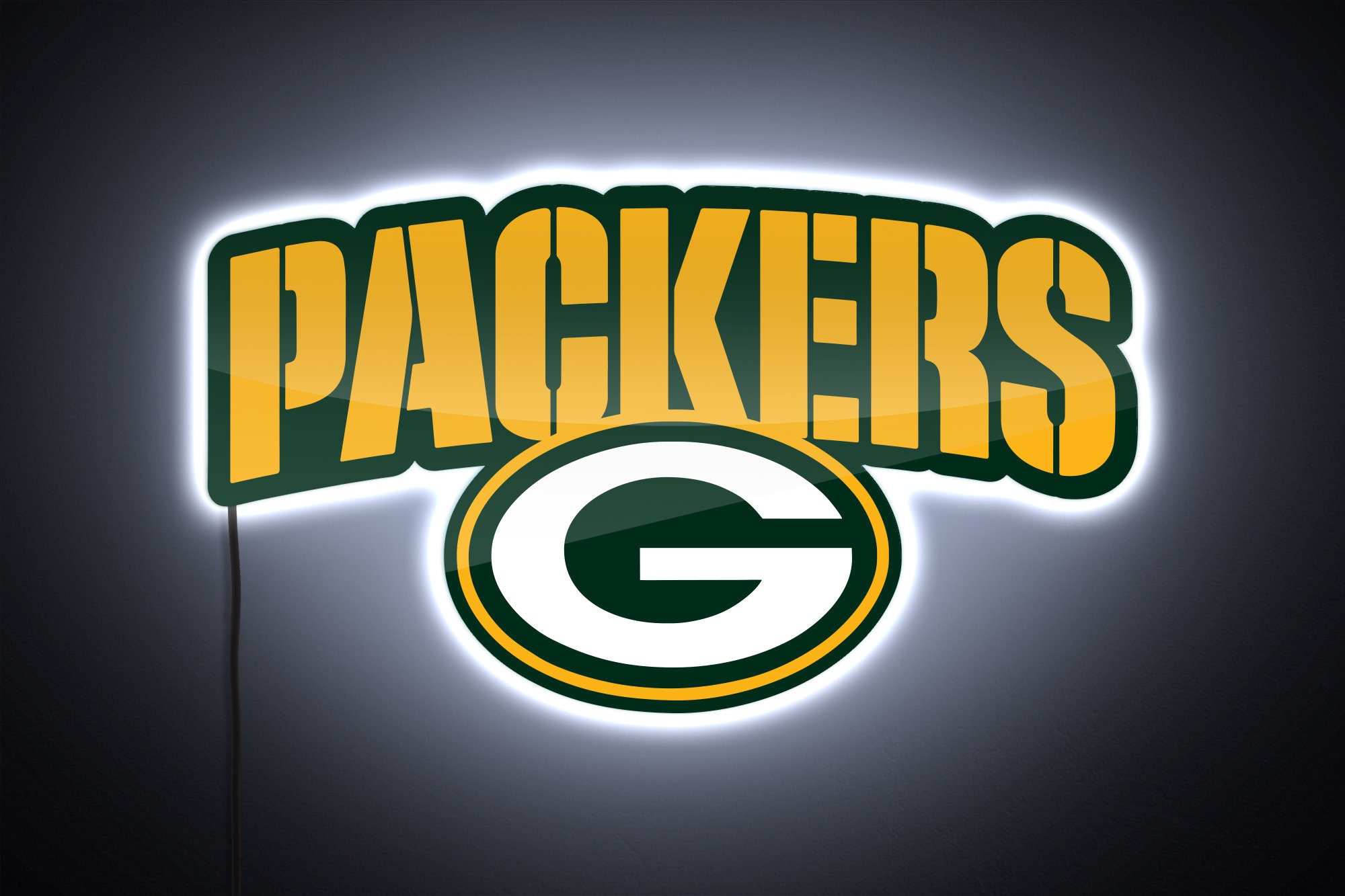 Greenbay Packers LED Backlit Sign NFL Football Wall Decor | Etsy