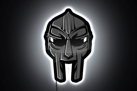 MF Doom Mask LED Backlit Sign Metal Face Wall Art Hip Hop | Etsy
