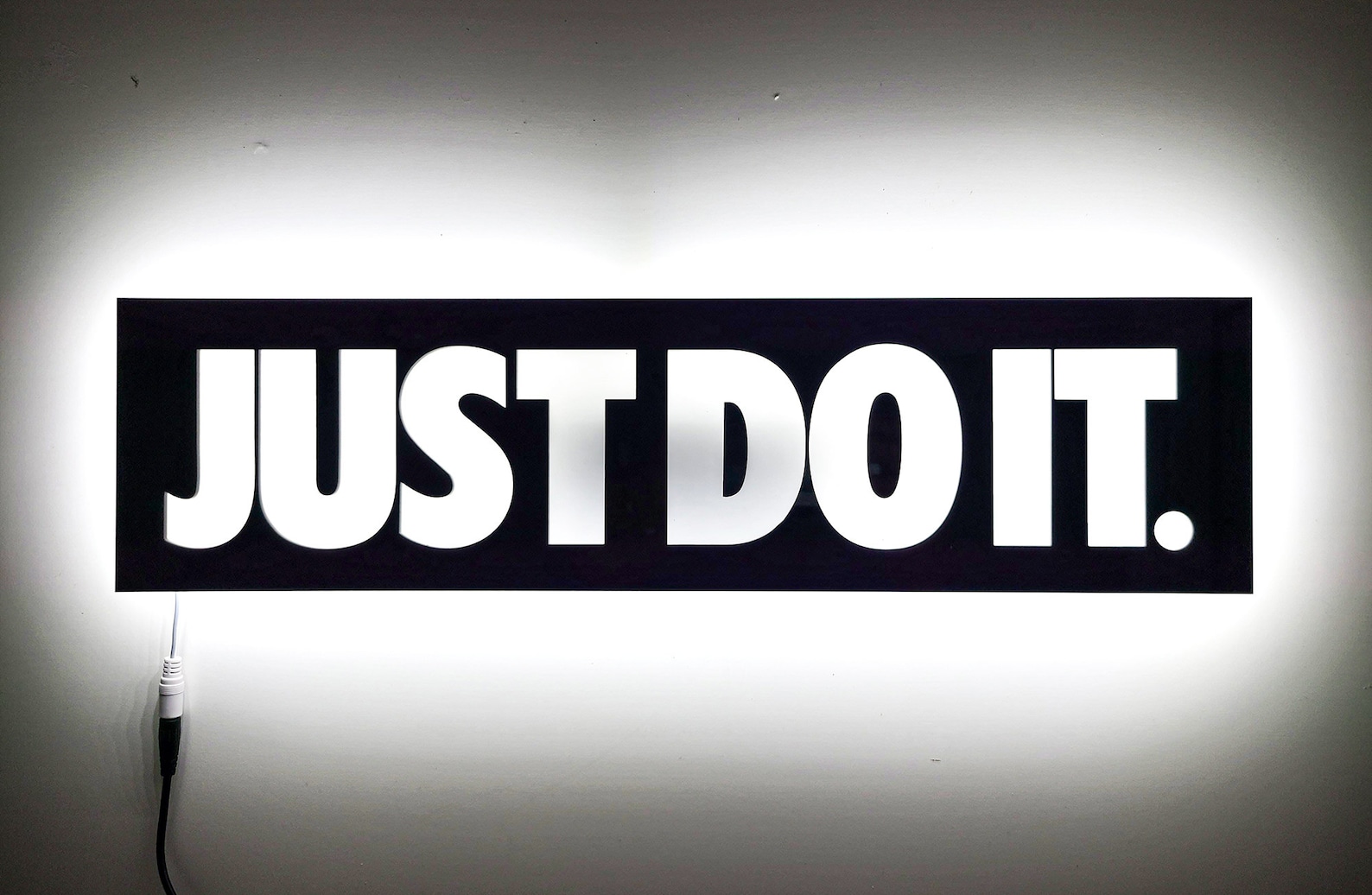 Just Do It LED Backlit Sign Nike Slogan Wall Decor Etsy
