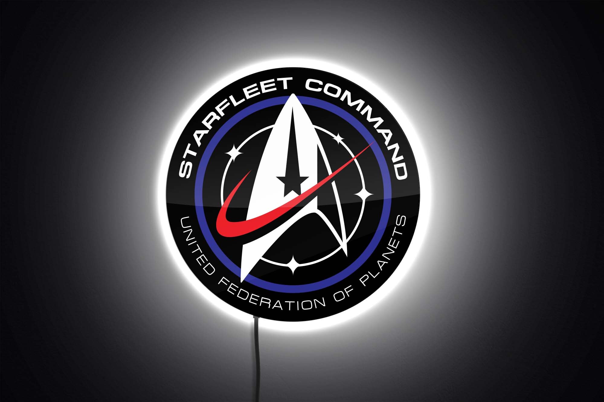 Star Trek Fleet Command Insignia Logo Led Backlit Sign Vulcan Neon Light USS Enterprise Wall Decor
