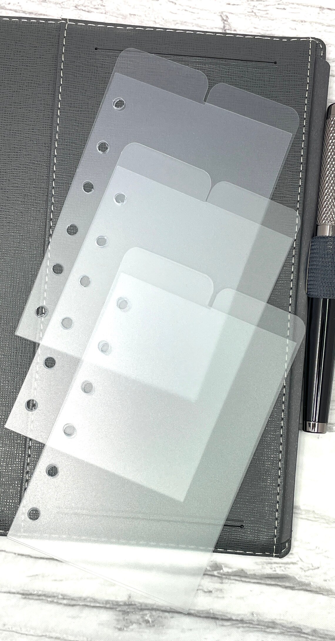 3 Sets of 2 Part Planner Top Tab Dividers To Fit Filofax Etsy