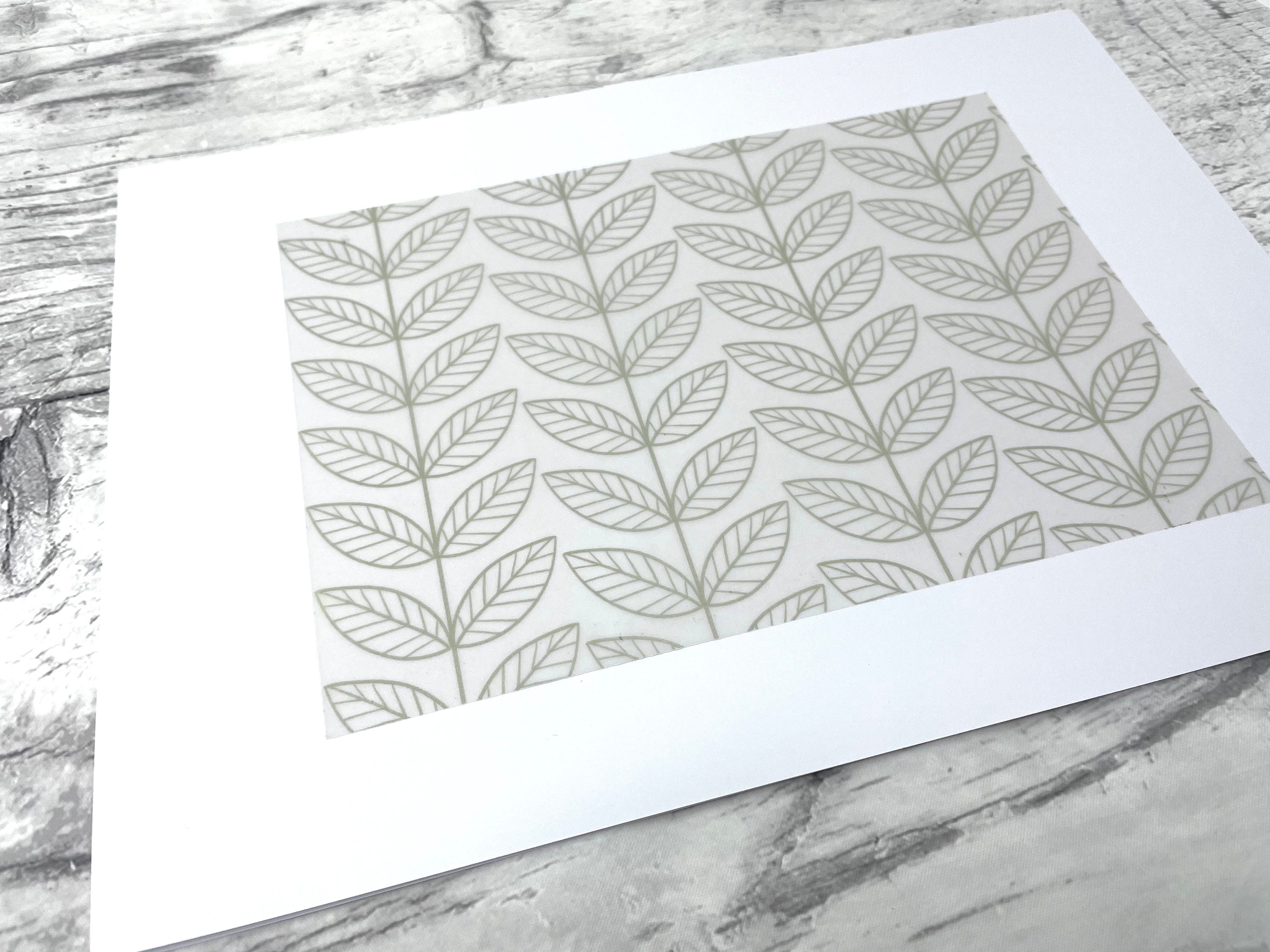 Leaves Print on 110 Gsm Vellum landscape Size A5 price per Etsy UK