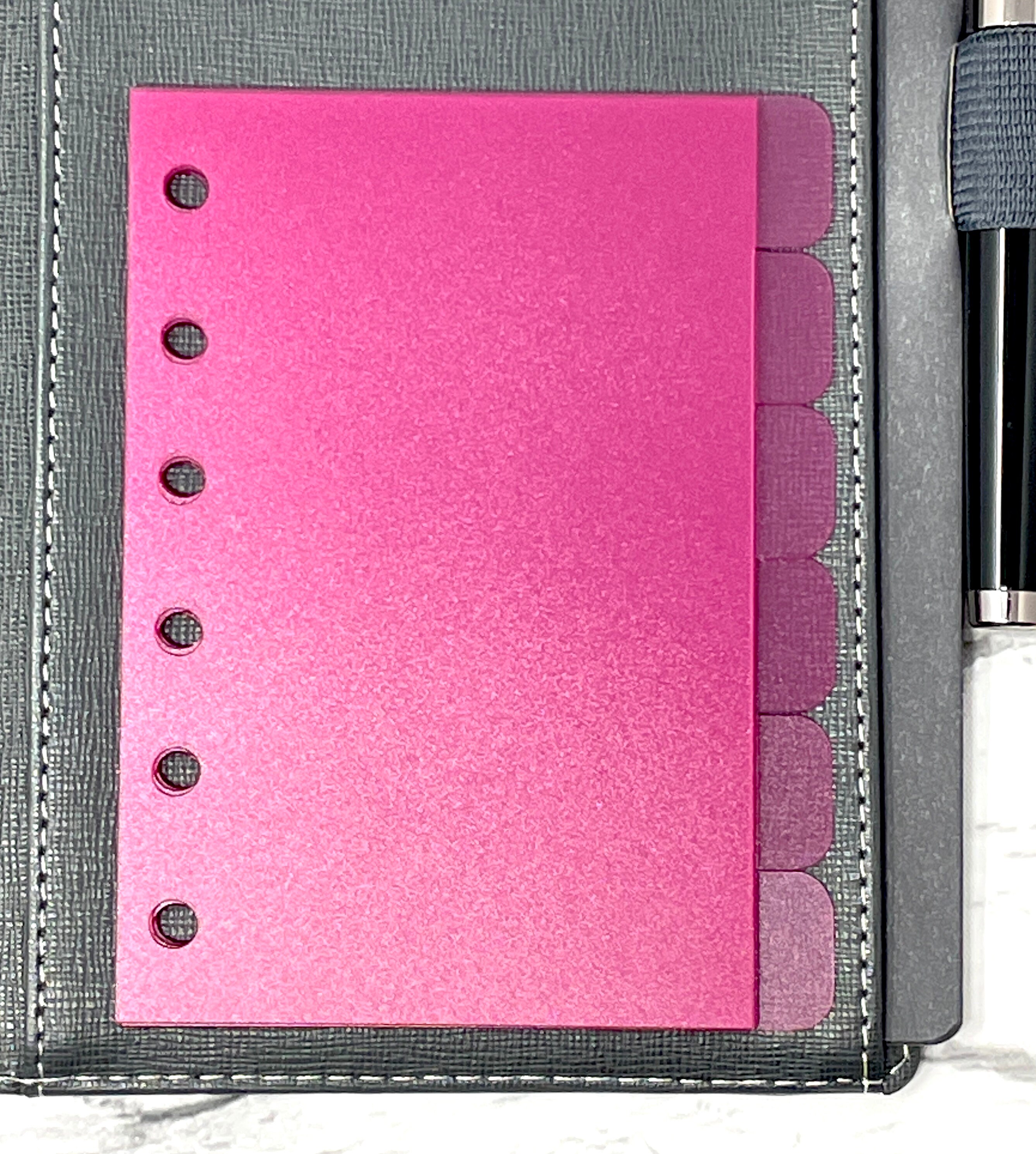 Set Of 6 Planner Dividers To Fit Filofax Pocket Size 6 Hole Etsy