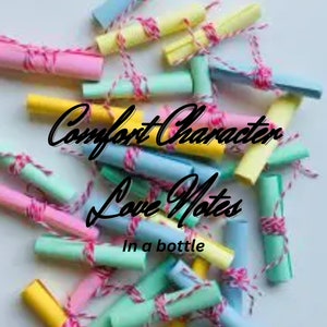 Comfort Character Love Notes in a Bottle