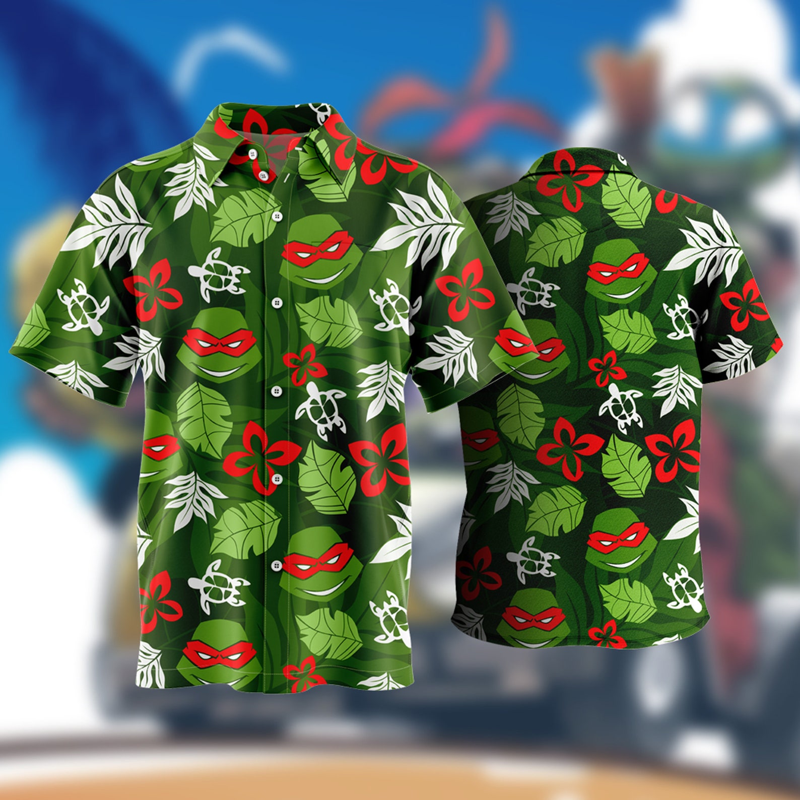 turtle button up shirt