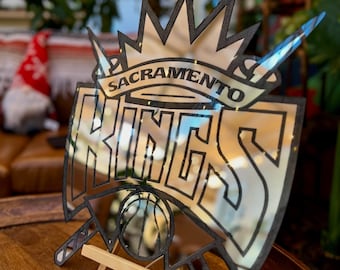 Sacramento Kings Inspired Acrylic Mirror – NBA Style Wall Decor – Streetwear Room Aesthetic – Basketball Fan Art – Custom Mirror Decor