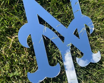 Decoración de espejo de los New York Mets / Arte mural acrílico / Decoración urbana para el hogar / Decoración de habitaciones Hypebeast / Arte deportivo moderno / Regalo para él