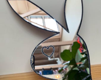 Bunny Mirror Decor | Acrylic Wall Art | Streetwear Home Decor | Hypebeast Room Decor | Minimal Icon Wall Art | Gift for Him Her