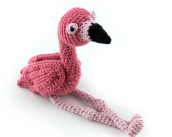 Maggie le flamant rose - Crochet Flamingo - Amigurumi Flamingo - Crochet Pattern - Crochet PDF Pattern