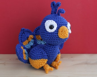 Pete El Pavo Real - Amigurumi Pavo Real - Patrón PDF de Ganchillo