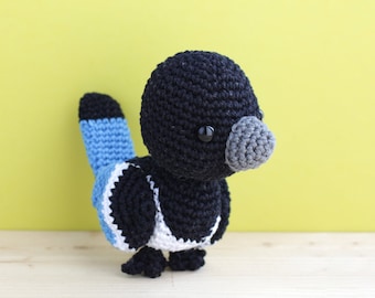 Mica The Magpie - Amigurumi Magpie - Crochet PDF Pattern