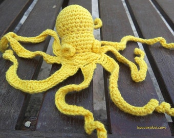 Pulpo a Ganchillo - Pulpo Amigurumi - Patrón de Ganchillo - Patrón PDF de Ganchillo