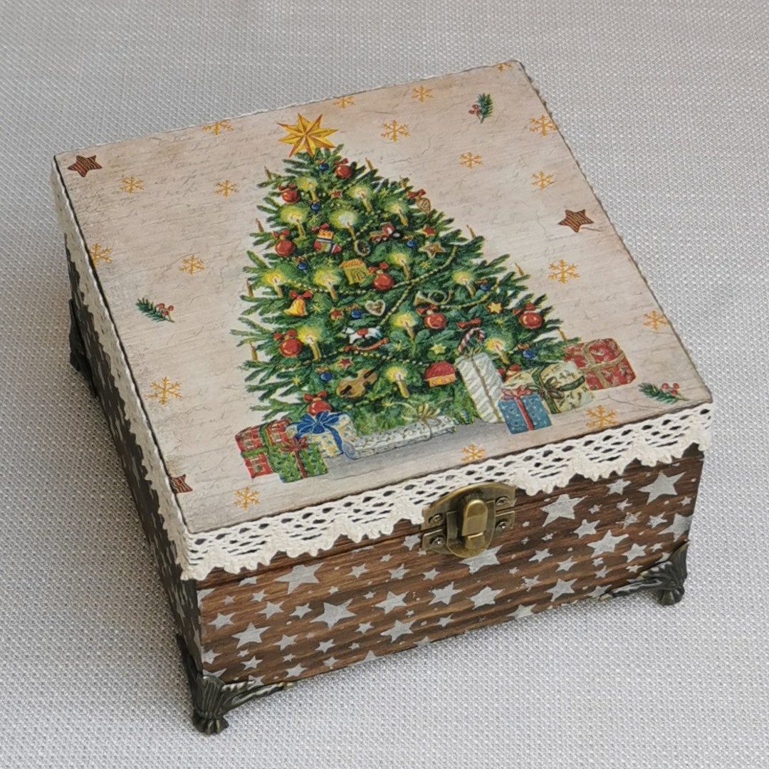 Scatola Portatè Rustica Con 9 Scomparti - Legno Di Paulownia, Vetro E Stile Shabby Chic - Foto 3