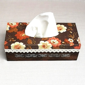 Wood rectangular tissue box, custom tissue box, tissue dispenser, handkerchiefs box, handmade gift, housewarming gift, gift for her and him