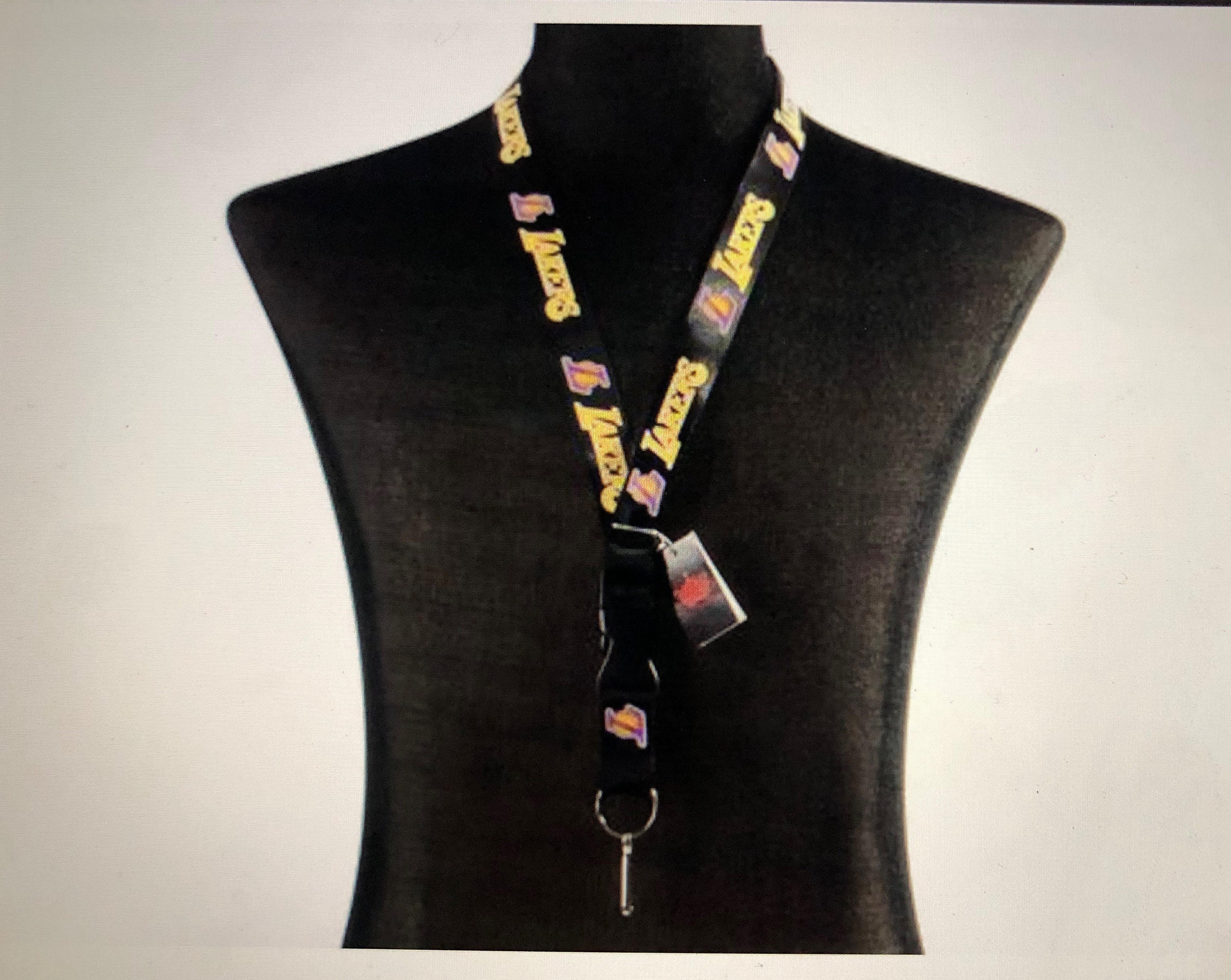 Los Angeles Lakers Keychain Lanyard Necklace Black Etsy