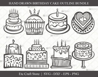 Download Cake Outline Etsy