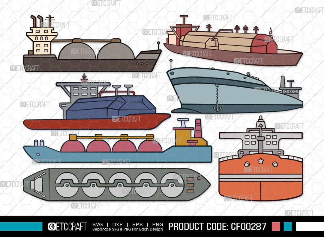 Oil Tank Ship Clipart Oil Tank Ship SVG Oil Tanker Ship Svg Etsy Canada